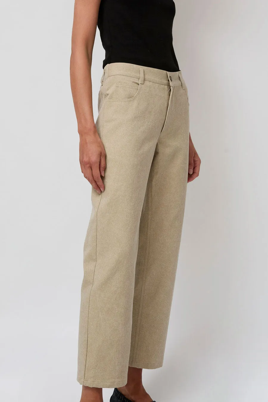 No.6 Agatha Pant in Natural Washed Tan sold by No. 6 product image thumbnail 4