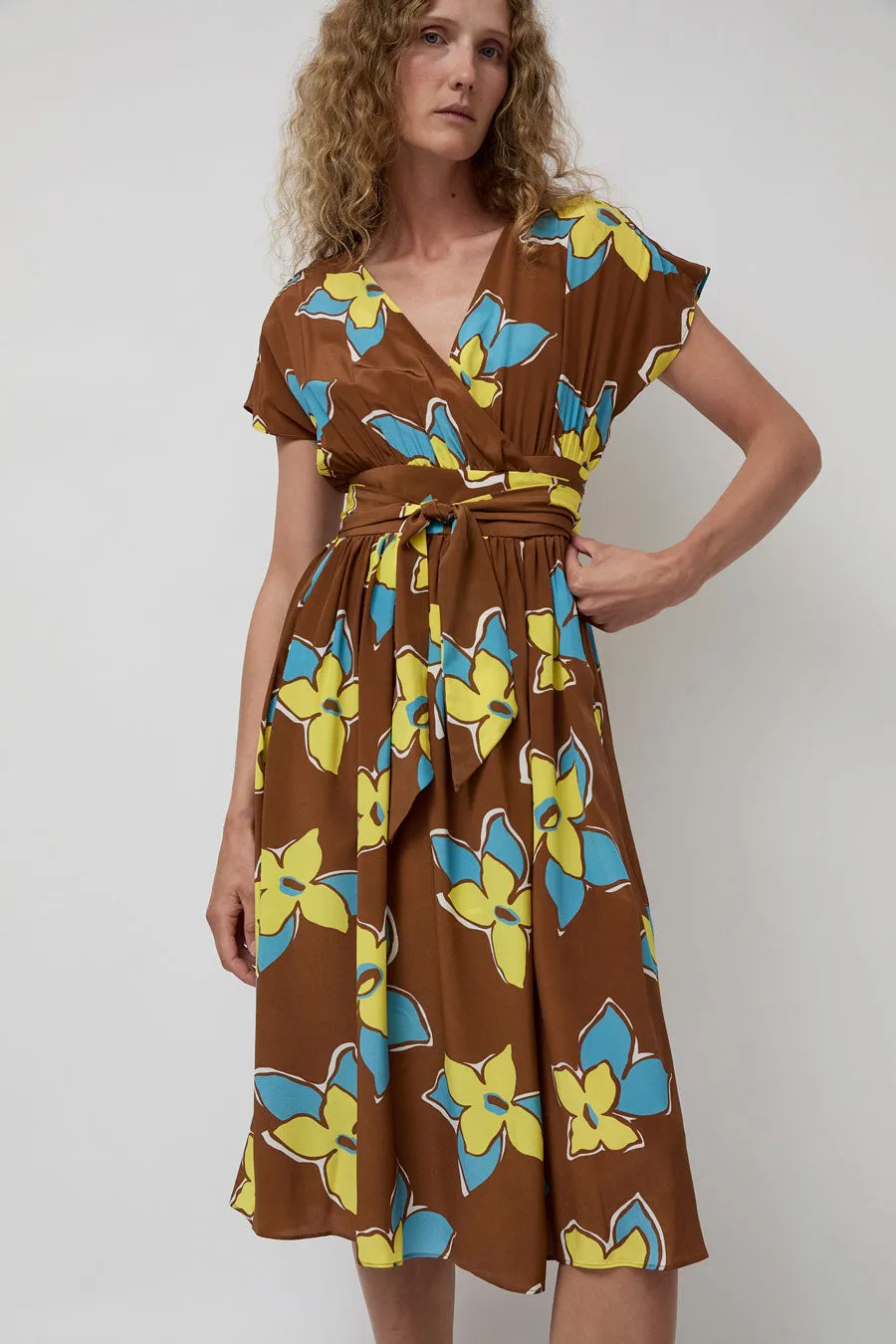 No.6 Scarlett Wrap Dress in Tobacco Stargazer sold by No. 6 product image thumbnail 4