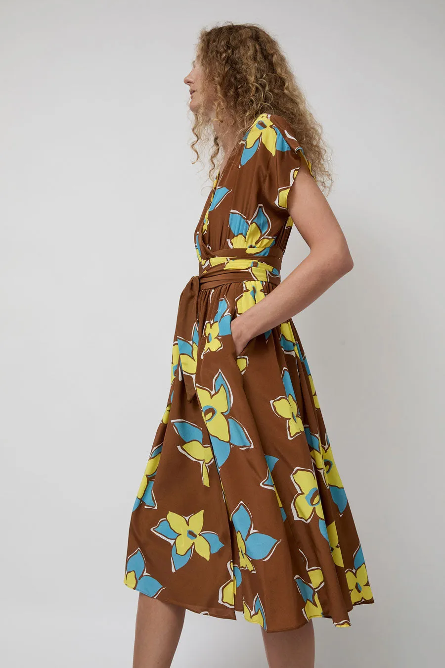 No.6 Scarlett Wrap Dress in Tobacco Stargazer sold by No. 6 product image thumbnail 2