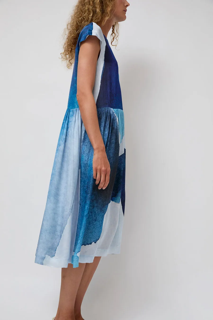 No.6 Mann Dress in Blue Watercolor sold by No. 6 product image thumbnail 4