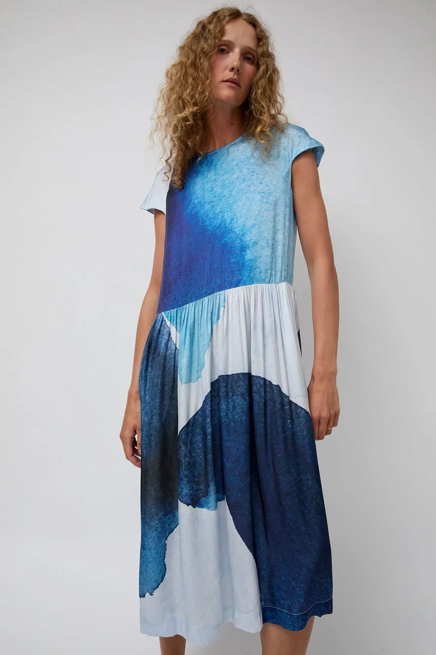 No.6 Mann Dress in Blue Watercolor sold by No. 6