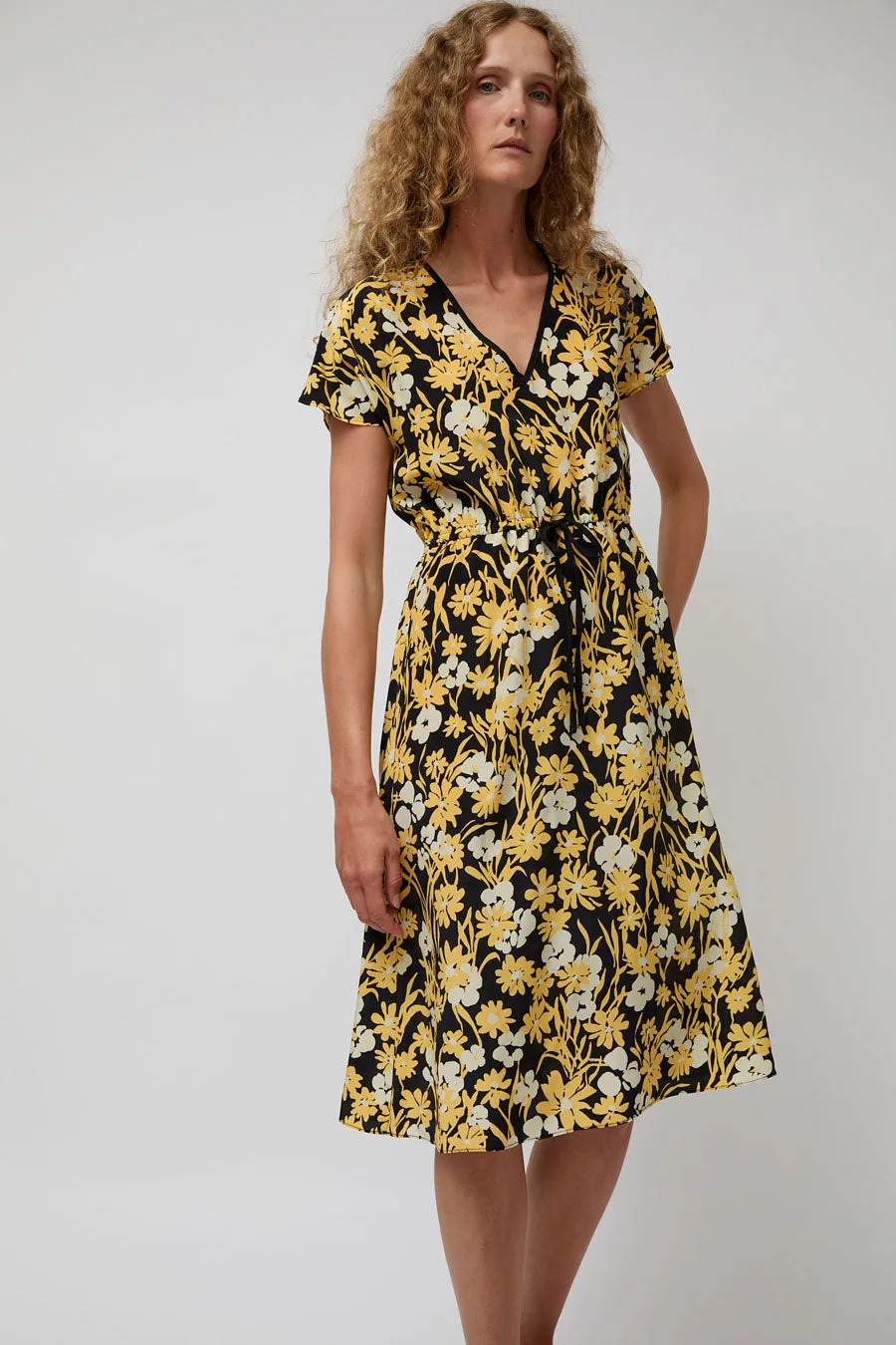 No.6 Magical Tie Dress in Black and Yellow Meadow sold by No. 6 product image thumbnail 3