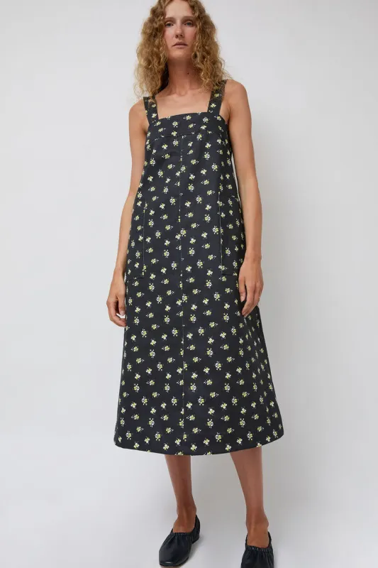 No.6 Linn Dress in Black and Yellow Ditsy made by No. 6