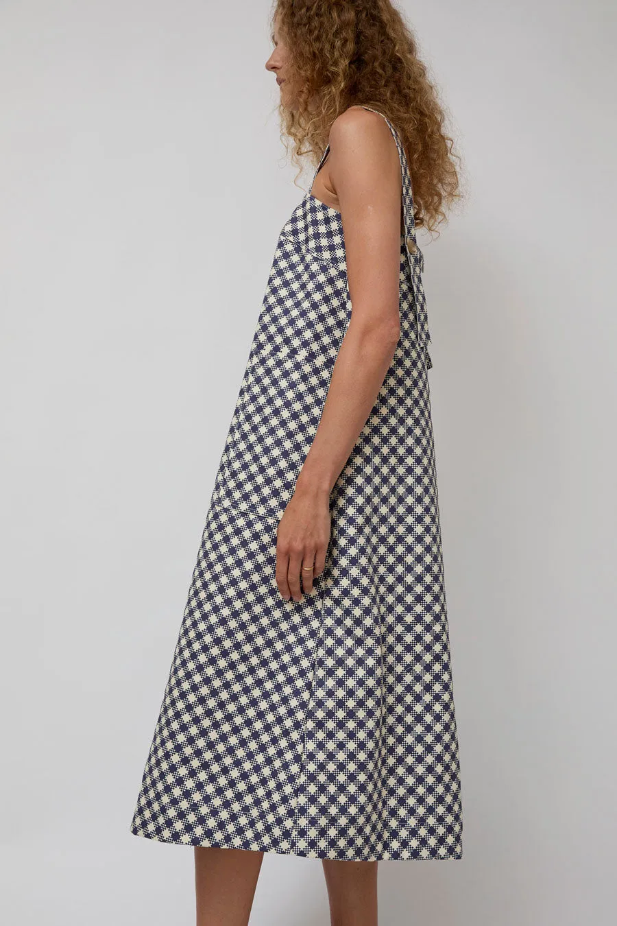 No.6 Linn Dress in Navy and Small Gingham sold by No. 6 product image thumbnail 3