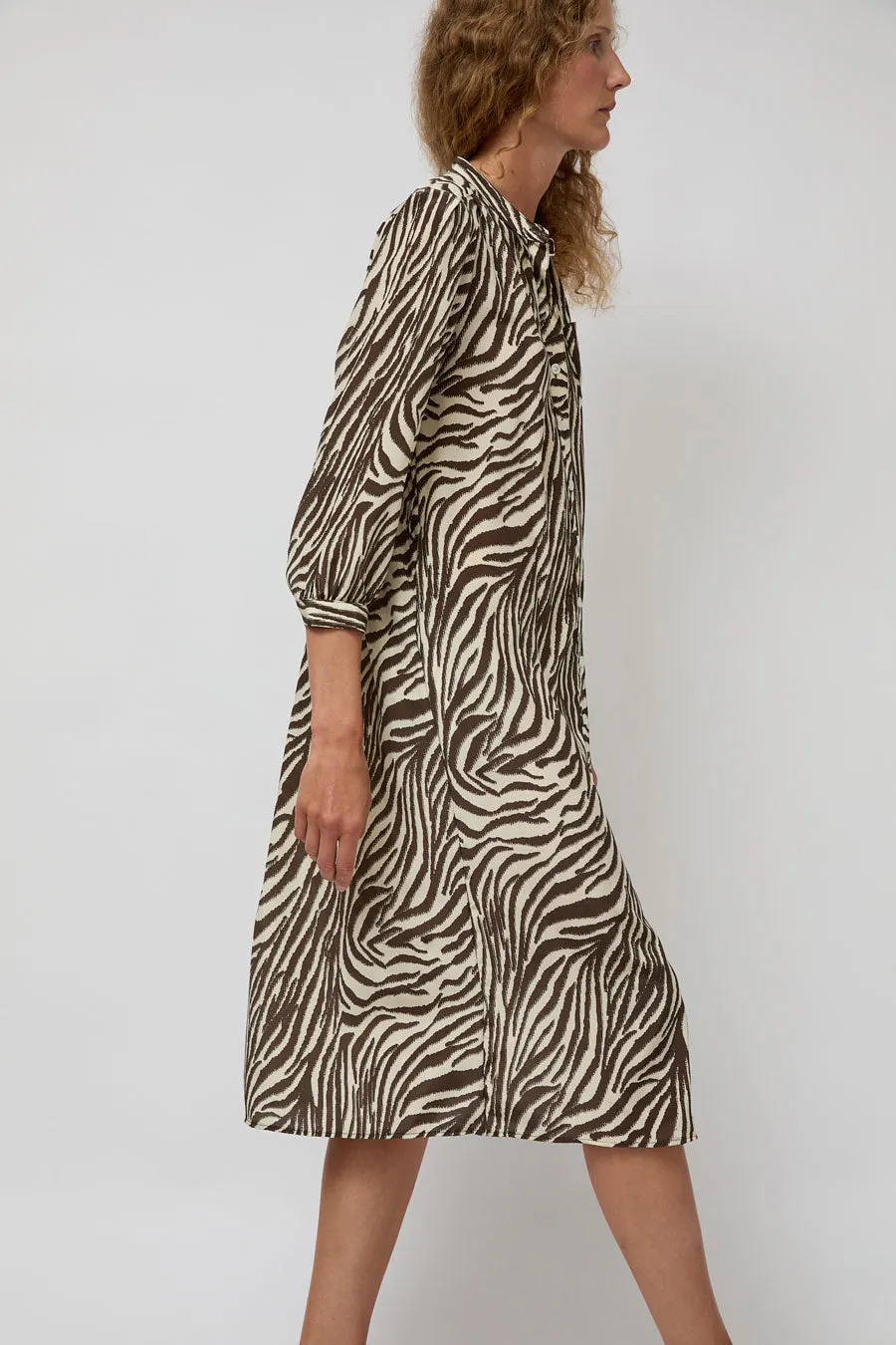 No.6 Elena Shirt Dress in Brown and White Zebra sold by No. 6 product image thumbnail 3
