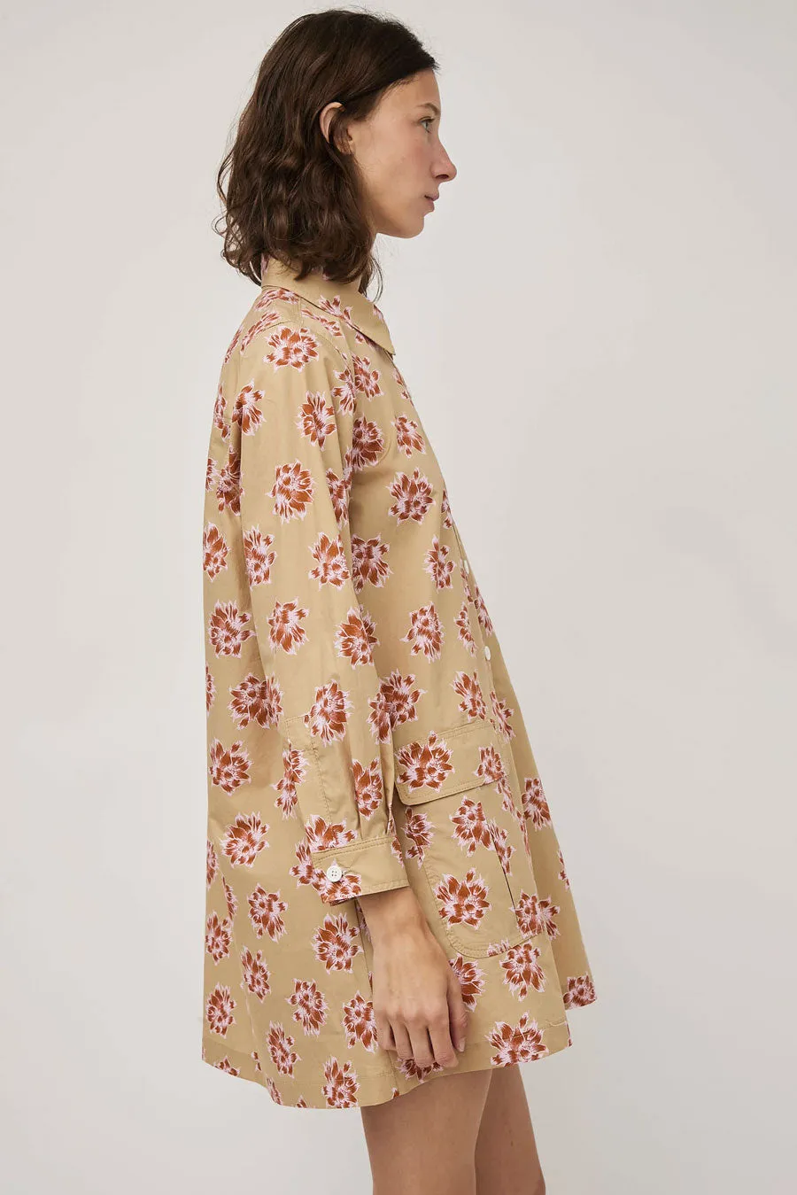 No.6 Annick Dress in Tan and Pink Dahlia sold by No. 6 product image thumbnail 4