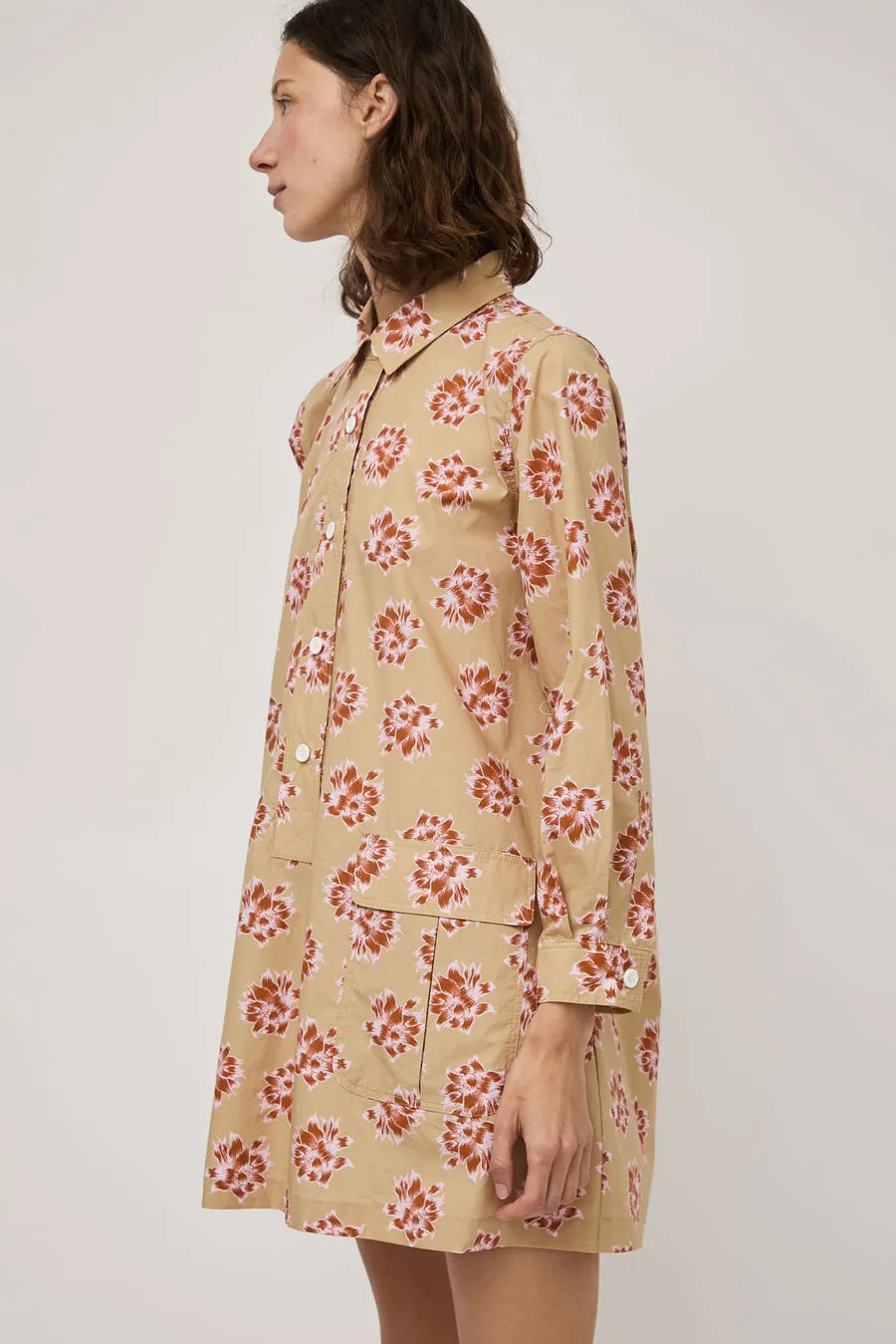 No.6 Annick Dress in Tan and Pink Dahlia sold by No. 6 product image thumbnail 2