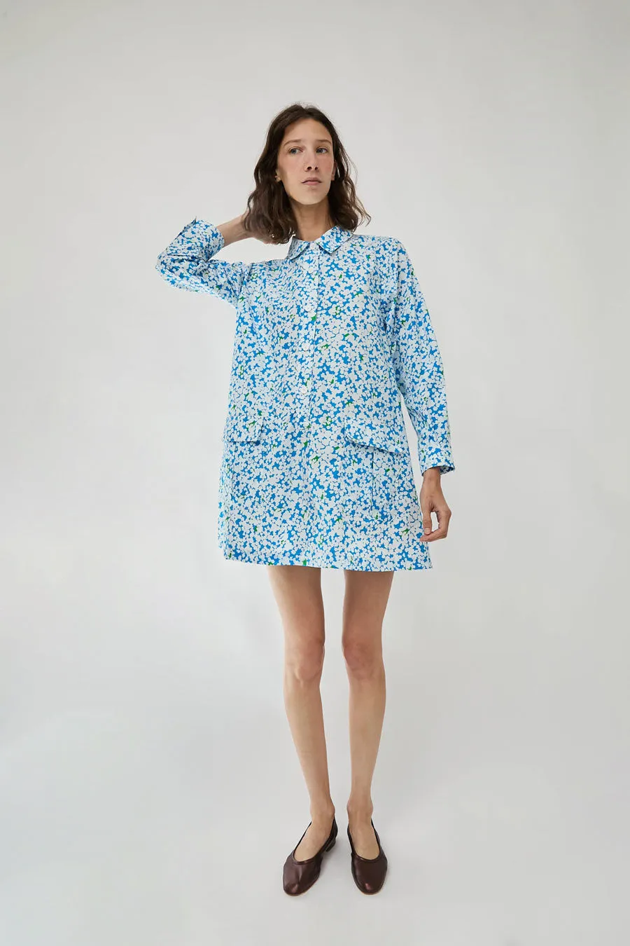 No.6 Annick Dress in Blue and White Blotch Print sold by No. 6 product image thumbnail 5