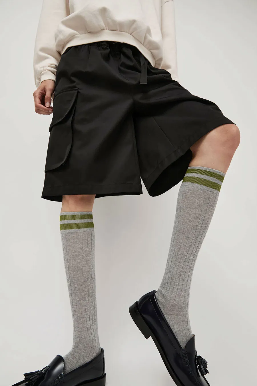 Maria La Rosa Bio Cotton Tube Socks in Light Grey sold by No. 6