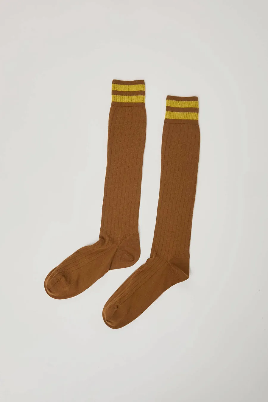 Maria La Rosa Bio Cotton Tube Socks in Light Brown sold by No. 6 product image thumbnail 2