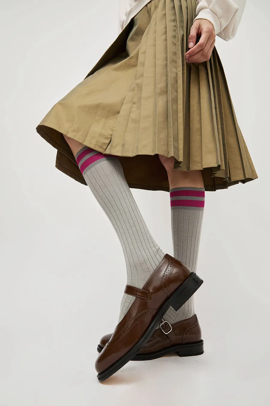 Maria La Rosa Bio Cotton Tube Socks in Steel sold by No. 6 product image thumbnail 3