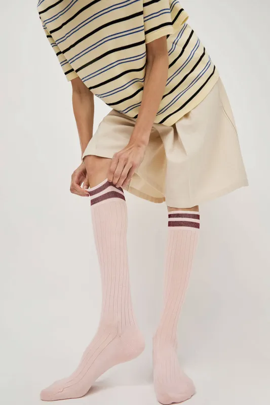 Maria La Rosa Bio Cotton Tube Socks in Pink sold by No. 6