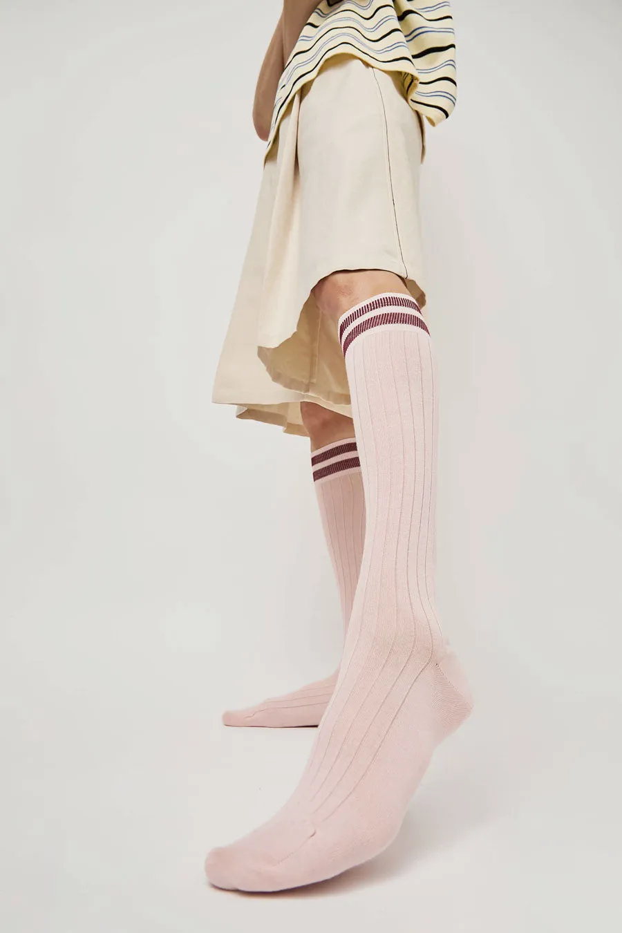 Maria La Rosa Bio Cotton Tube Socks in Pink sold by No. 6 product image thumbnail 3