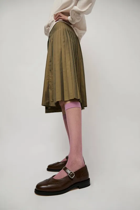 Maria La Rosa Net Ankle Socks in Rose sold by No. 6