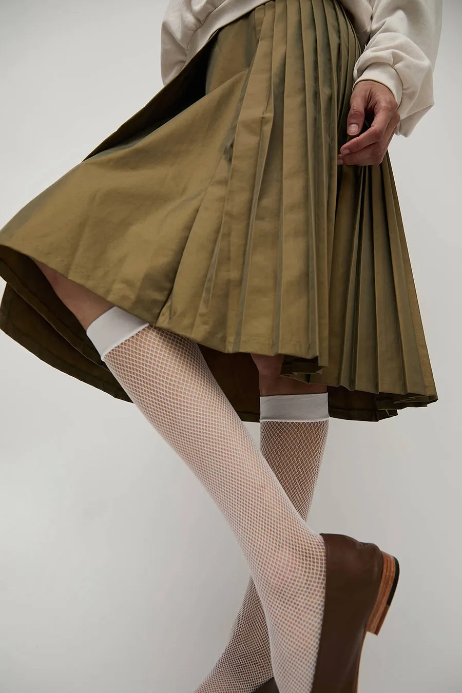 Maria La Rosa Net Ankle Socks in White sold by No. 6