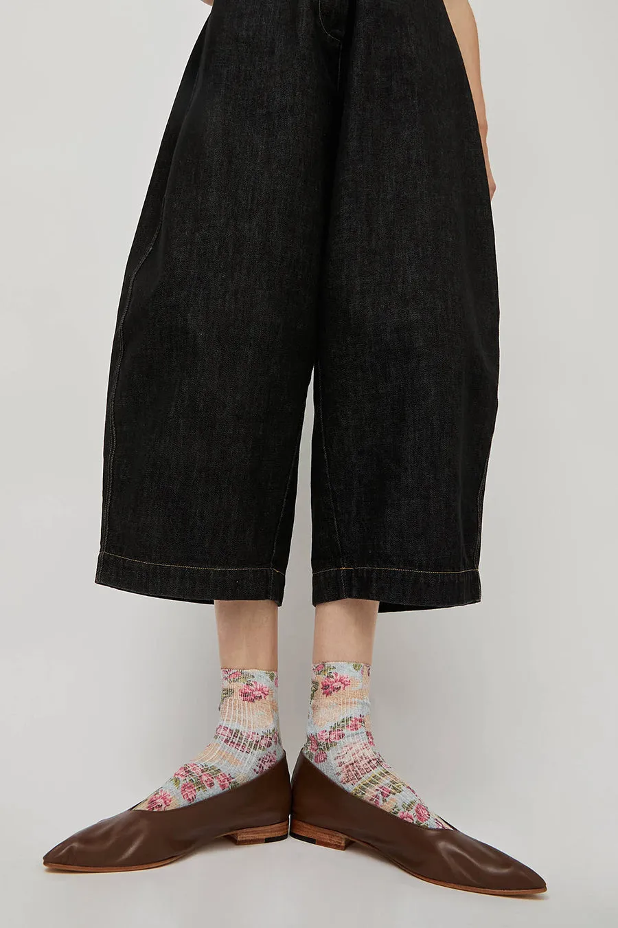 Maria La Rosa Spring Silk Ankle Socks in Mixed Flowers Light sold by No. 6 product image thumbnail 4