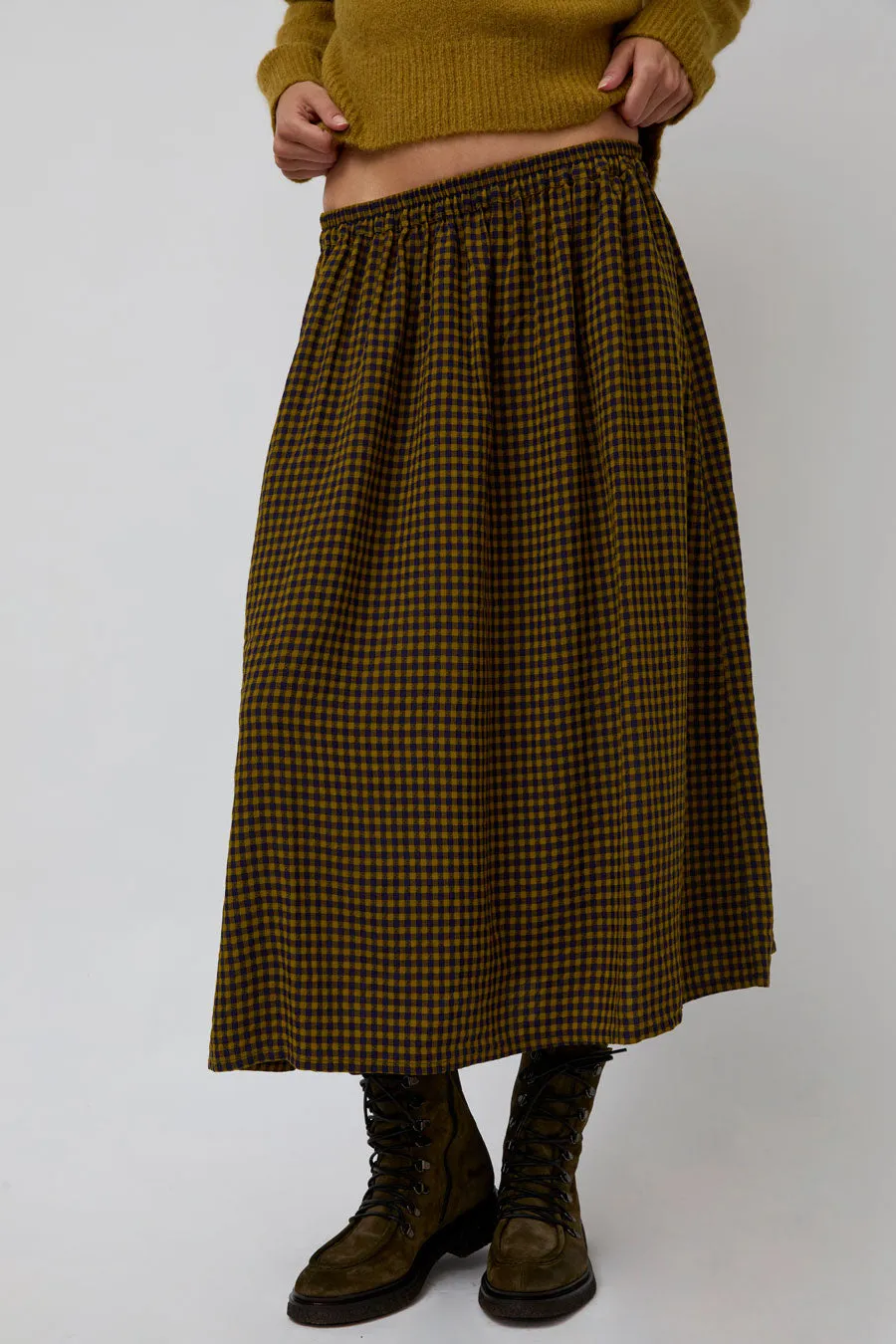 Sultan Wash Suzanne Skirt Vichy Star in Green Yellow sold by No. 6 product image thumbnail 4