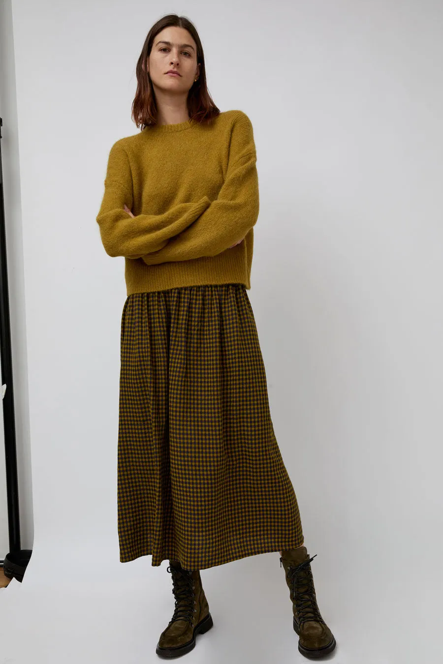 Sultan Wash Suzanne Skirt Vichy Star in Green Yellow sold by No. 6 product image thumbnail 3