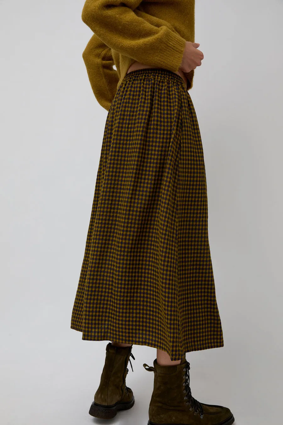 Sultan Wash Suzanne Skirt Vichy Star in Green Yellow sold by No. 6 product image thumbnail 2