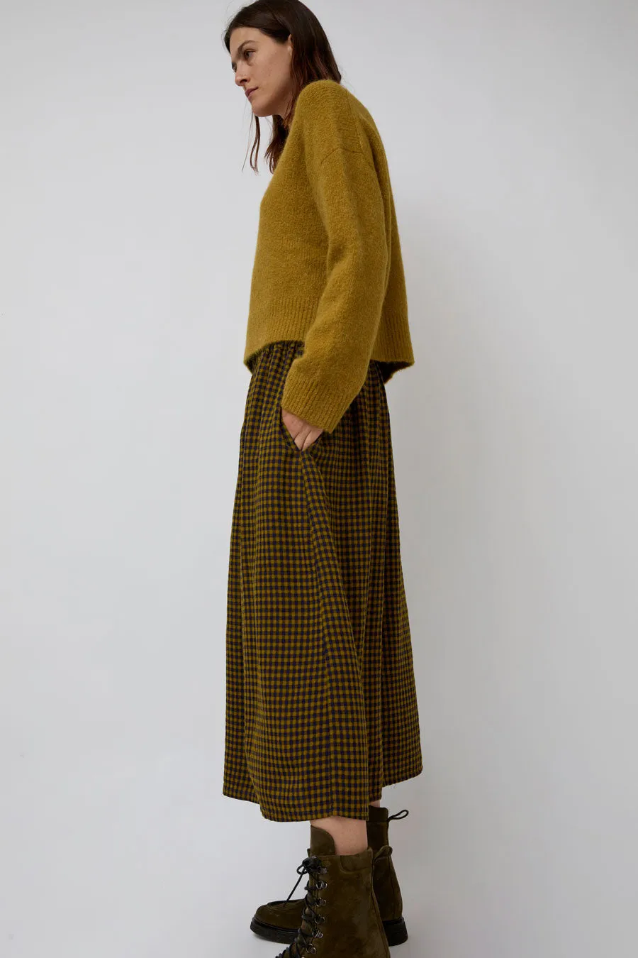 Sultan Wash Suzanne Skirt Vichy Star in Green Yellow sold by No. 6 product image thumbnail 5