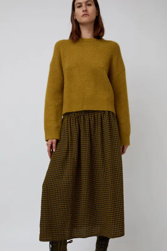 Sultan Wash Suzanne Skirt Vichy Star in Green Yellow sold by No. 6