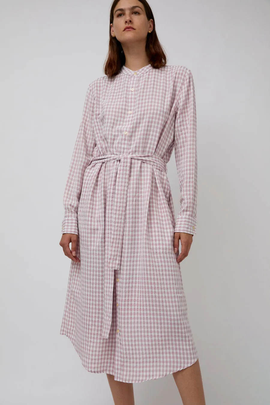 Sultan Wash Blouse Dress Vichy in Rose Pale sold by No. 6