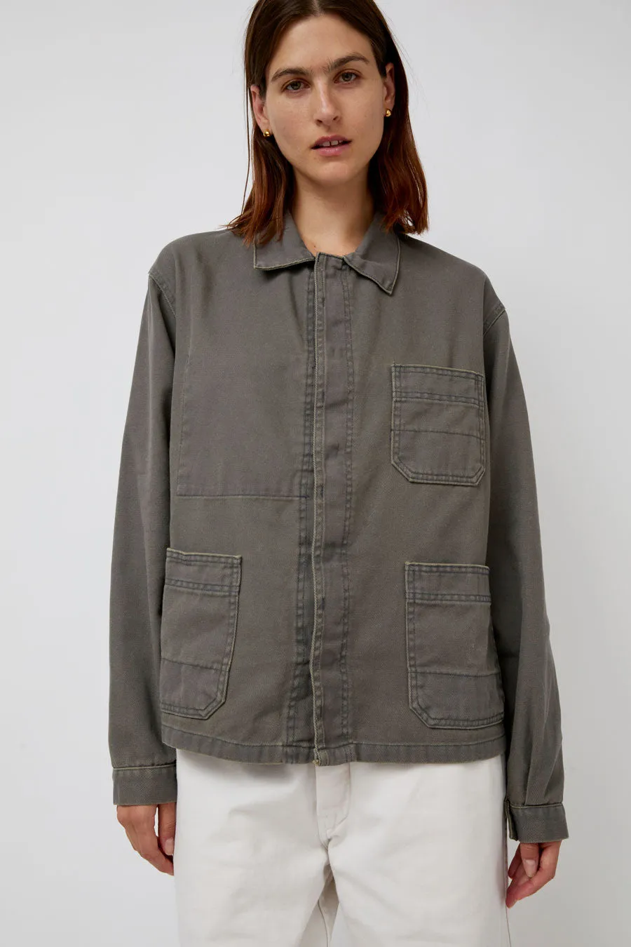 Sultan Wash Work Jacket UK in Gris Yellow sold by No. 6