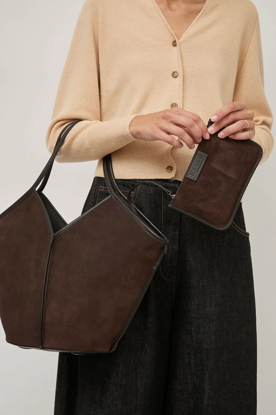 Hereu Calella Suede Bag in Dark Brown sold by No. 6 product image thumbnail 2