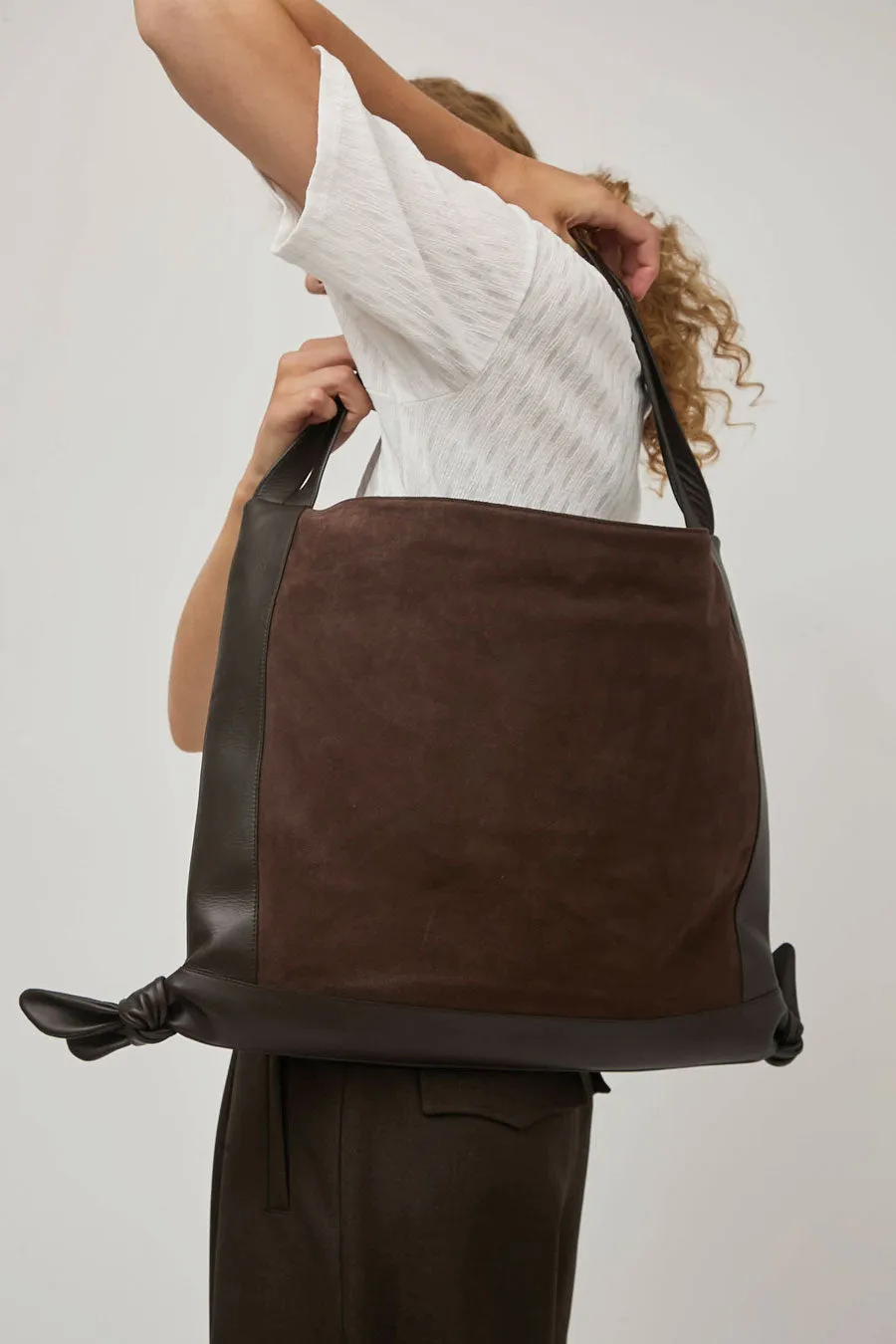 Hereu Cador Suede Bag in Dark Brown sold by No. 6 product image thumbnail 3