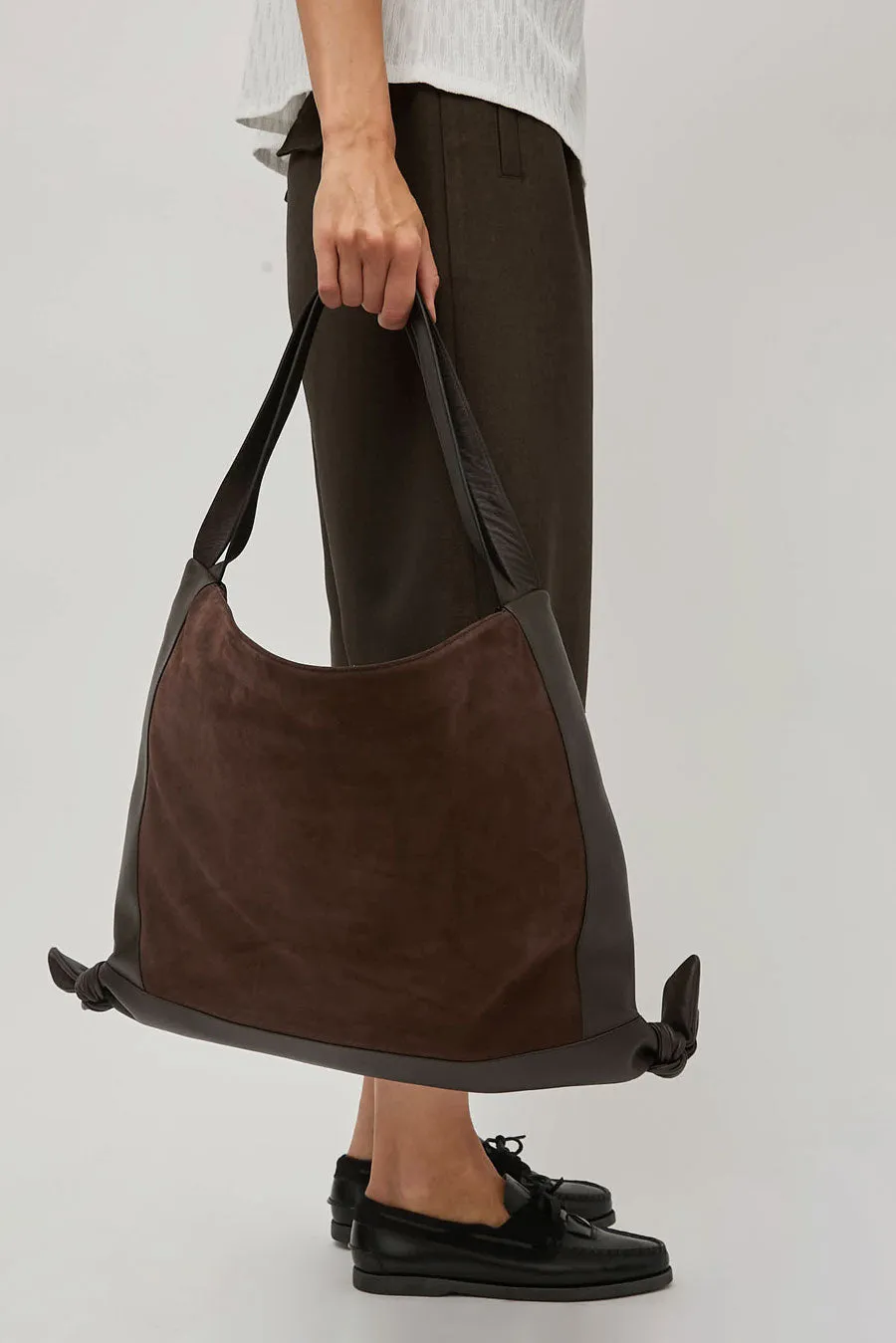 Hereu Cador Suede Bag in Dark Brown sold by No. 6 product image thumbnail 2