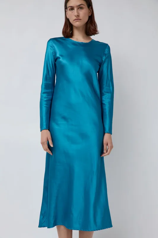 Baserange Dydine Long Sleeve Dress in Ora Blue made by Baserange