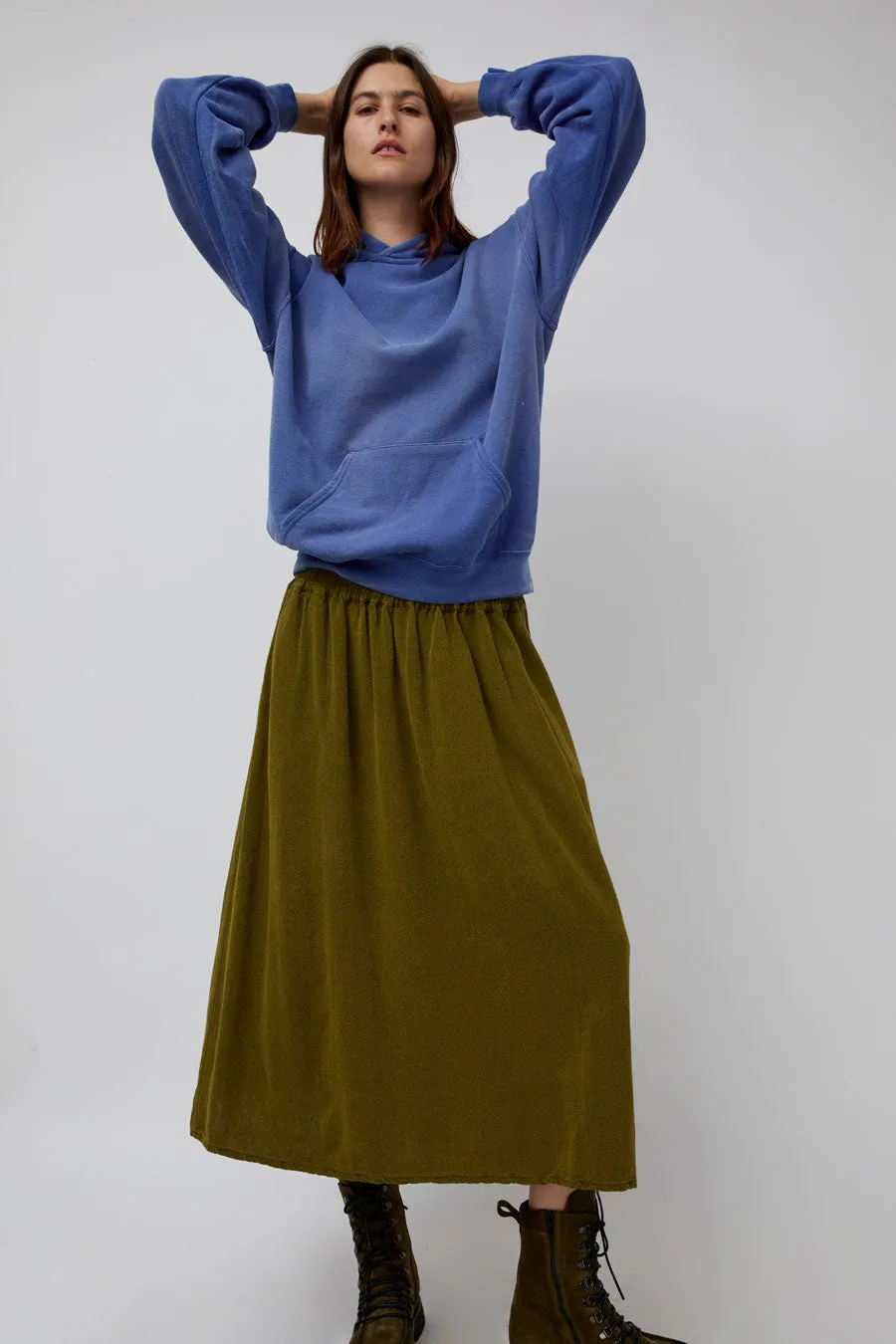Sultan Wash Suzanne Skirt Oxford in Khaki Yellow sold by No. 6 product image thumbnail 3