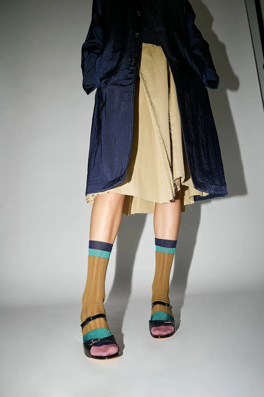 Exquisite J Colorblock Socks in Mustard sold by No. 6 product image thumbnail 4