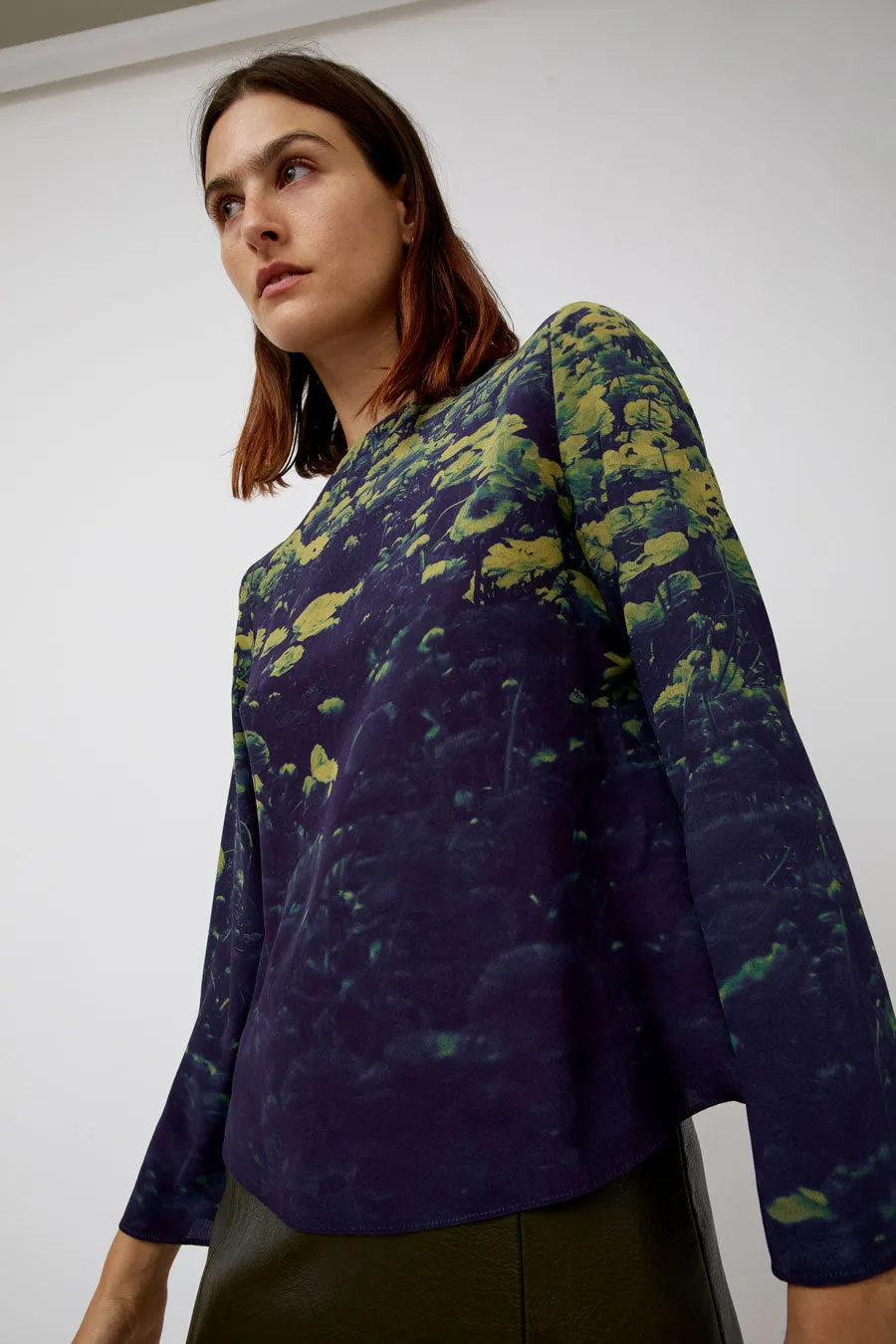 No.6 Diane Top in Green Poppies sold by No. 6