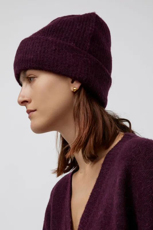 No.6 Knit Hat in Bordeaux sold by No. 6