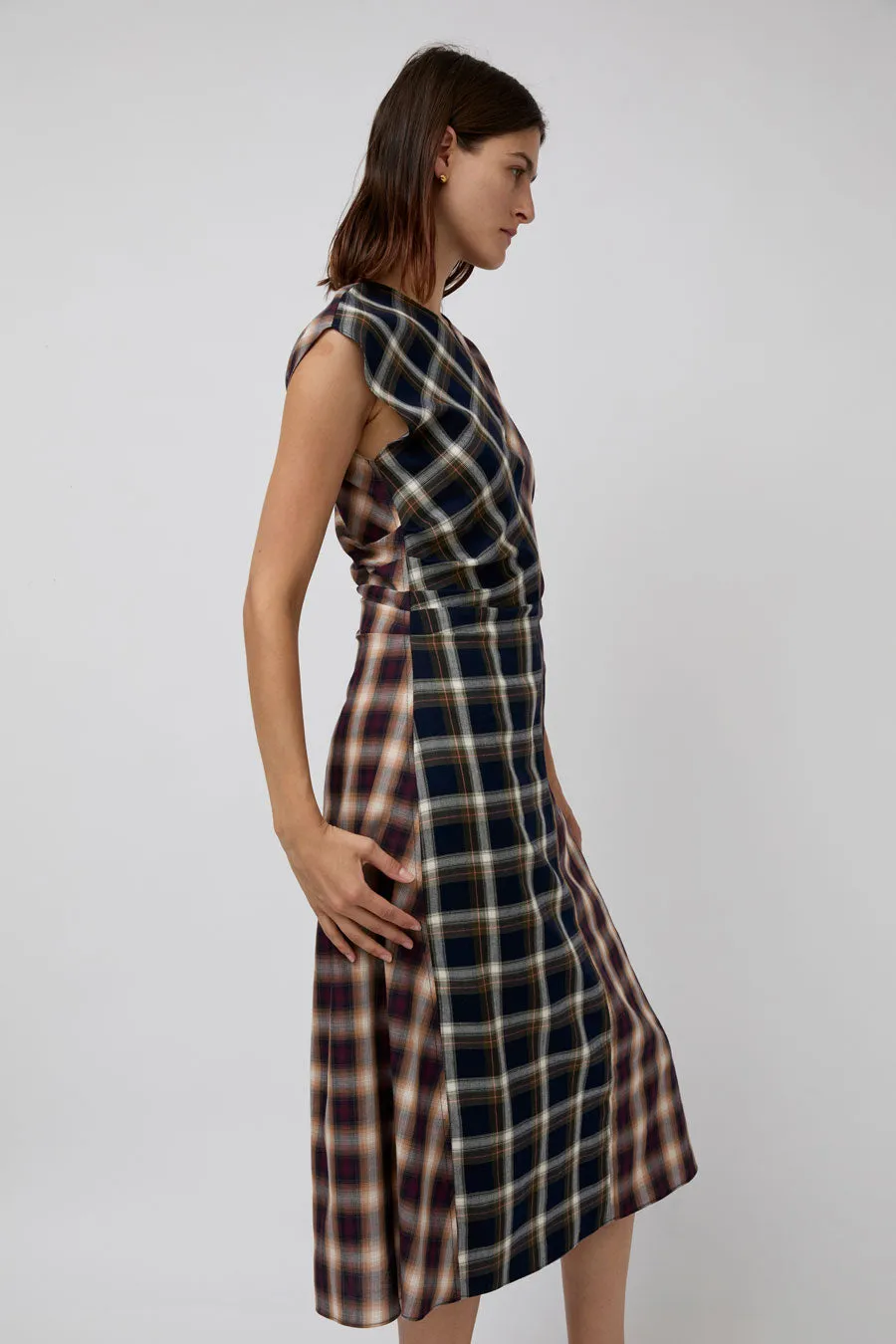 No.6 Rochelle Dress in Mixed Plaid sold by No. 6 product image thumbnail 2
