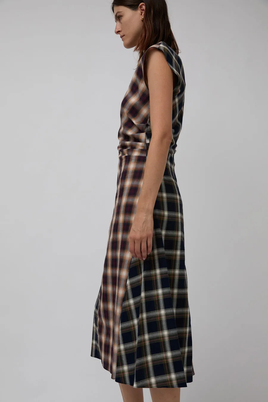 No.6 Rochelle Dress in Mixed Plaid sold by No. 6 product image thumbnail 4