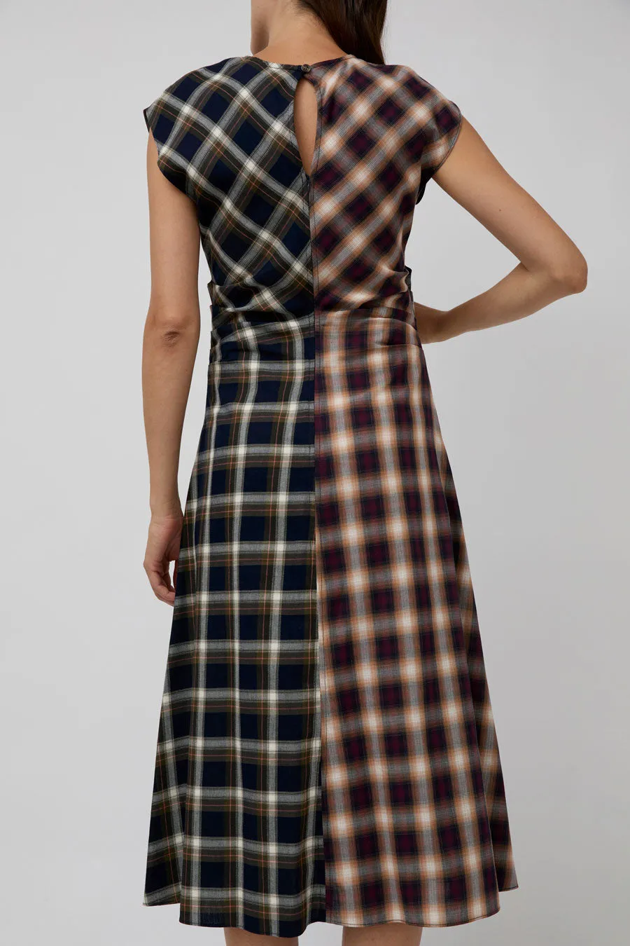 No.6 Rochelle Dress in Mixed Plaid sold by No. 6 product image thumbnail 5