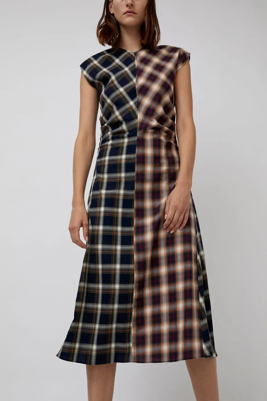 No.6 Rochelle Dress in Mixed Plaid sold by No. 6 product image thumbnail 3