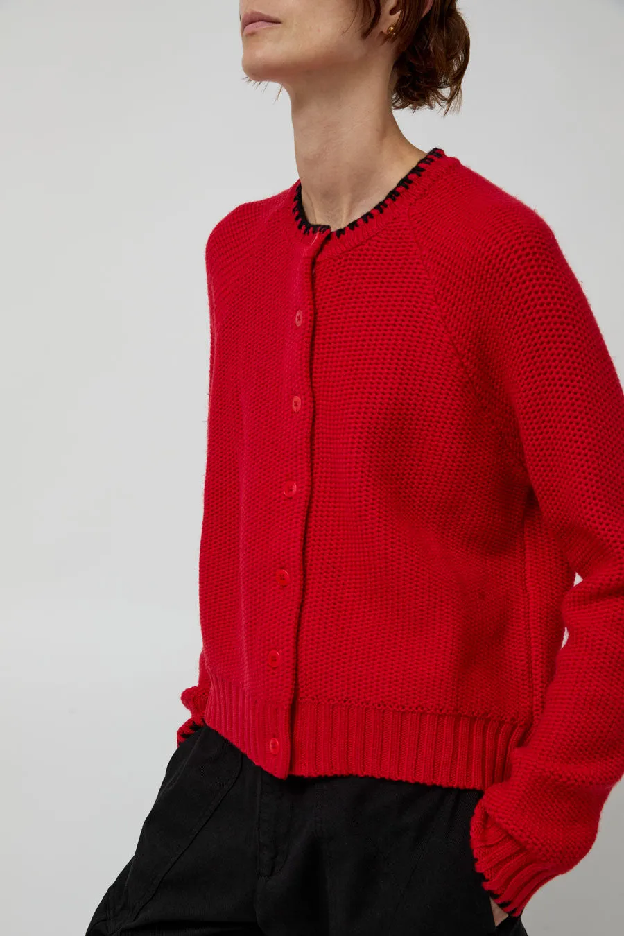 YMC Lotus Cardigan in Red sold by No. 6 product image thumbnail 3