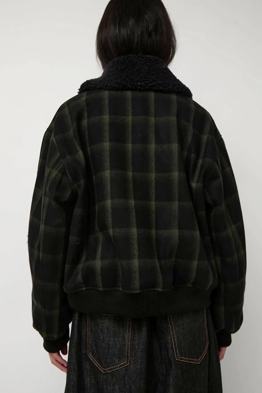 No.6 Landmark Jacket in Black and Olive Plaid sold by No. 6 product image thumbnail 5