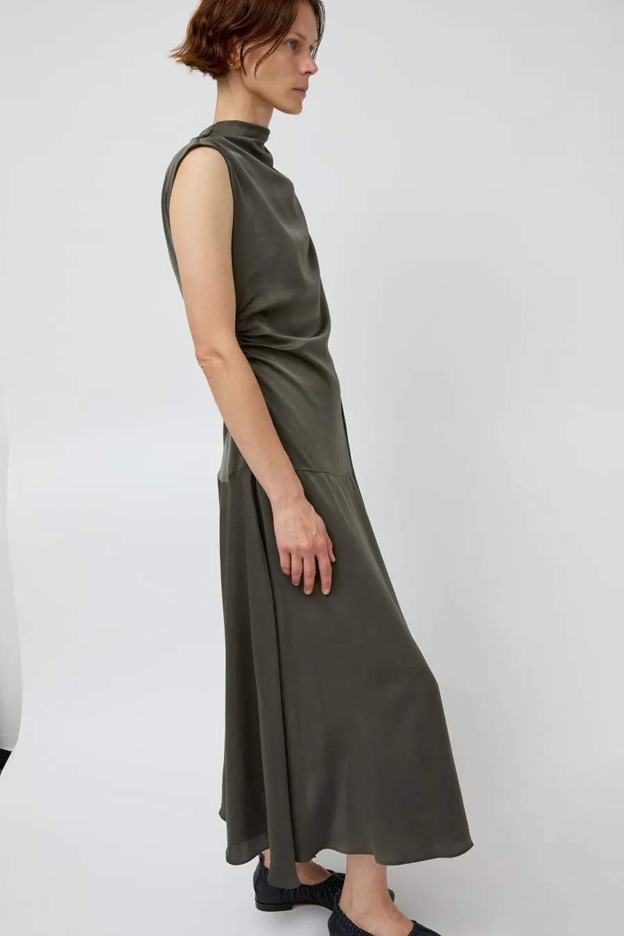 Atelier Delphine Twisted Dress in Olive sold by No. 6 product image thumbnail 5