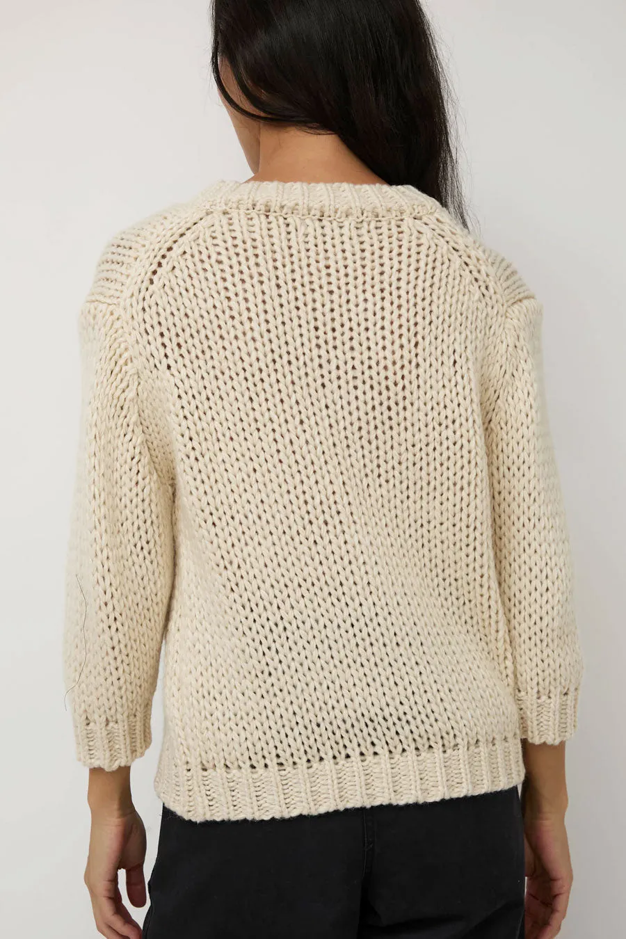 Nothing Written Wide V-Neck Sweater in Ivory sold by No. 6 product image thumbnail 5