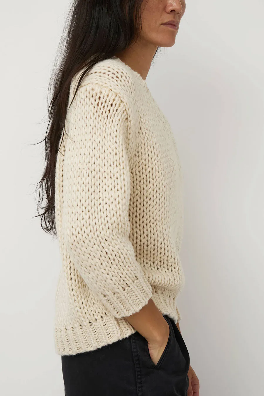 Nothing Written Wide V-Neck Sweater in Ivory sold by No. 6 product image thumbnail 4