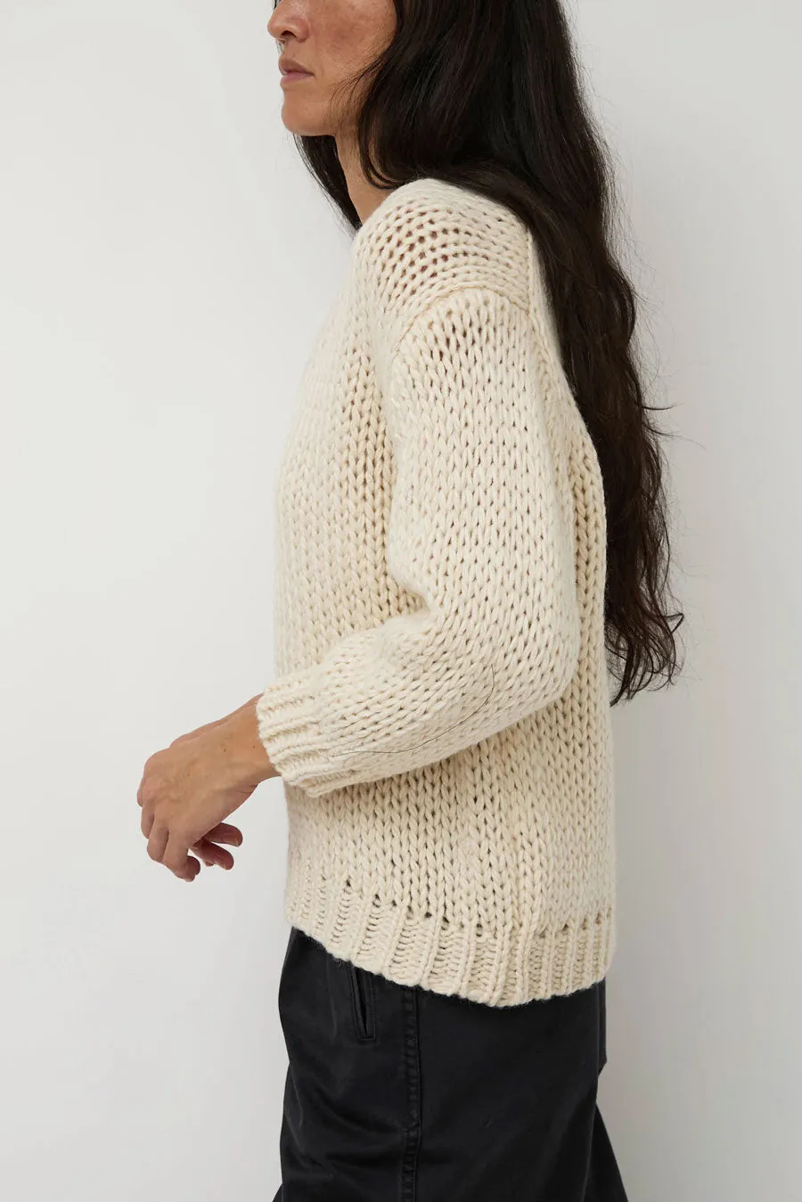 Nothing Written Wide V-Neck Sweater in Ivory sold by No. 6 product image thumbnail 2