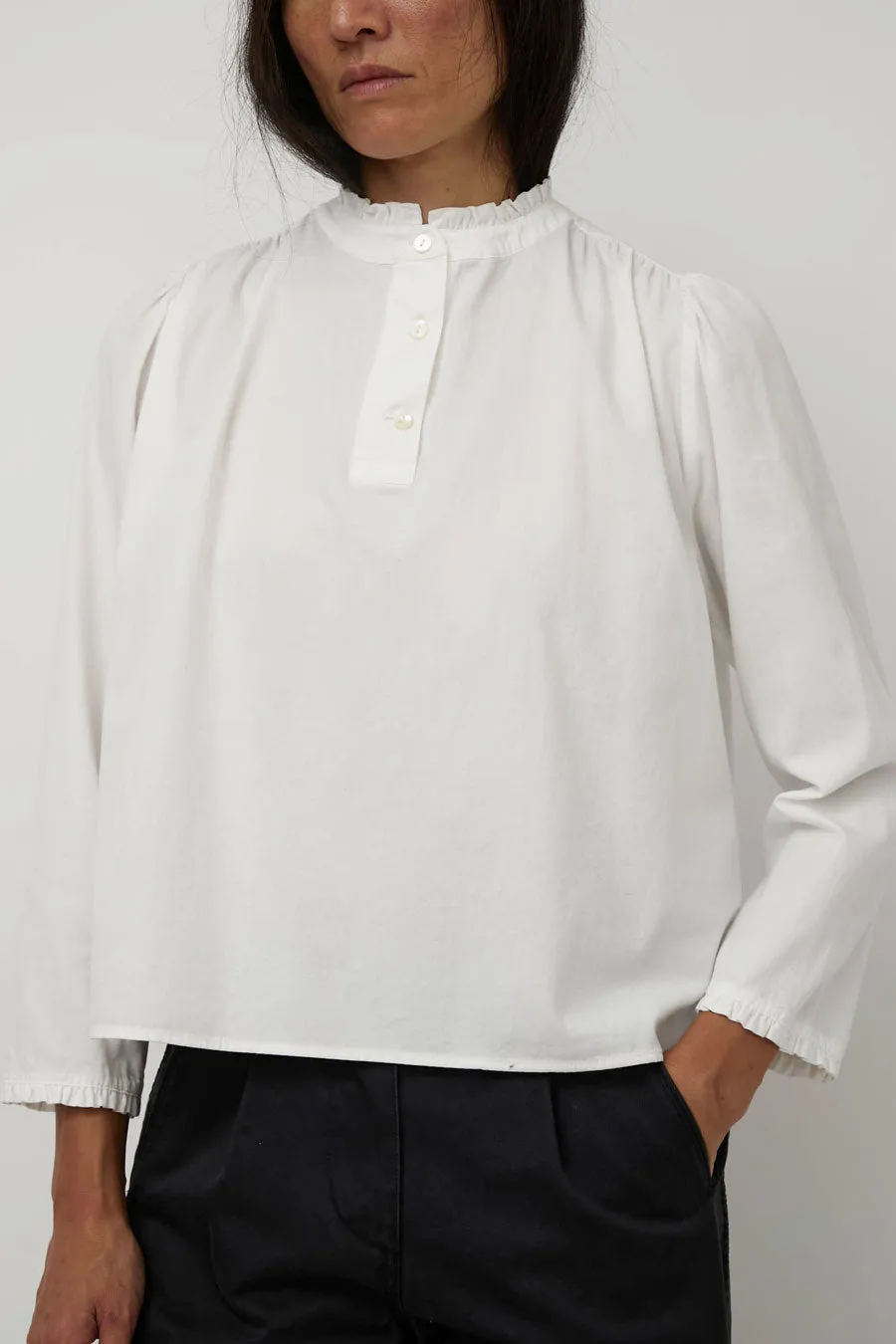 Nothing Written Tutto Cotton Shirt in White sold by No. 6