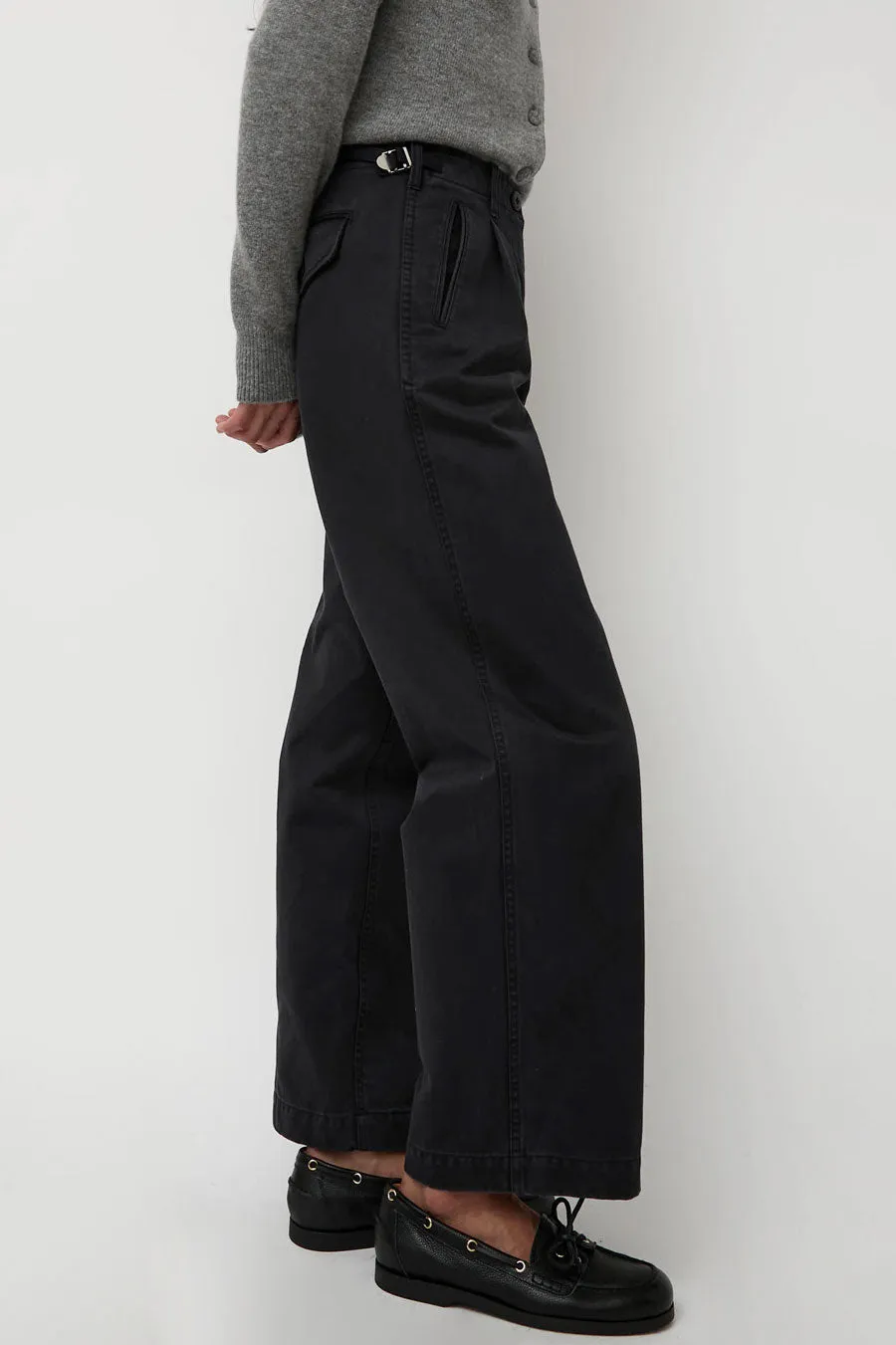 Nothing Written Gato Straight Tuck Pants in Navy sold by No. 6 product image thumbnail 5