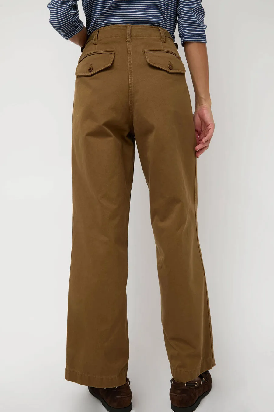 Nothing Written Gato Straight Tuck Pants in Khaki Brown sold by No. 6 product image thumbnail 5