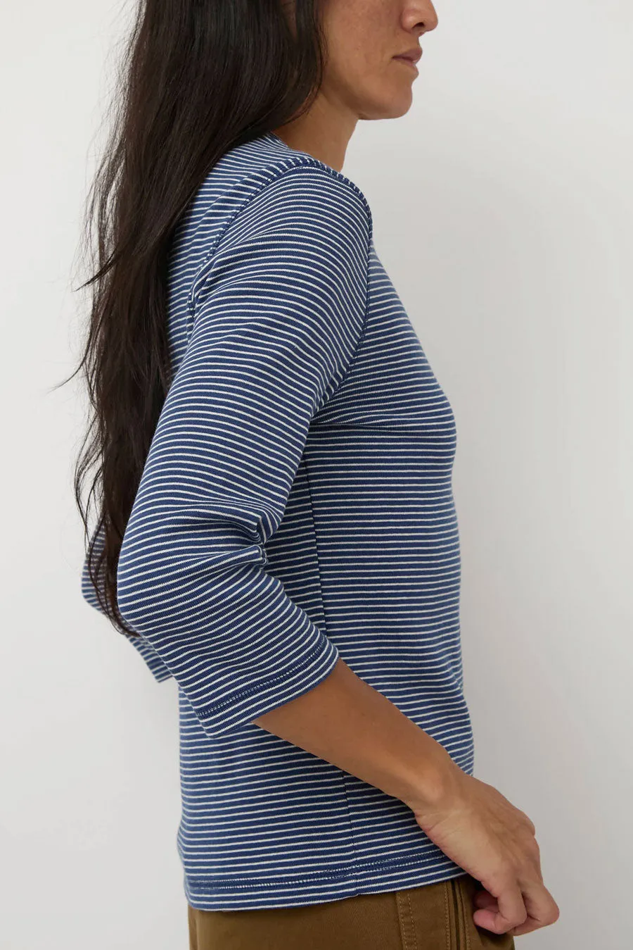 Nothing Written Striped Cotton T-Shirt in Blue sold by No. 6 product image thumbnail 2