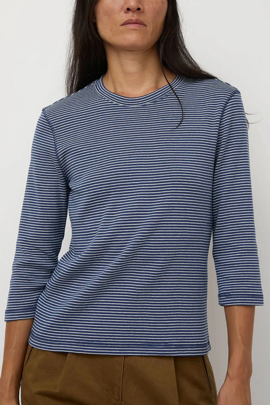 Nothing Written Striped Cotton T-Shirt in Blue sold by No. 6 product image thumbnail 3